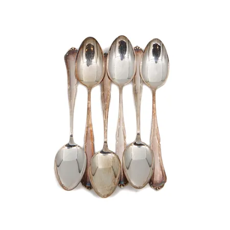 Kuusi kahvilusikkaa, pituus 116mm, 830, Paino: 55,1 g