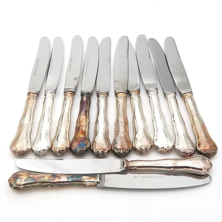 12 ruokaveistä, Chippendale, pituus 202mm, 830br, Paino: 673,5 g