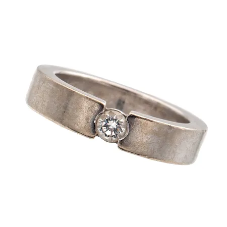 Timanttisormus 1xn.0.20ct, koko 17½, Silván, 585br, Paino: 10,1 g