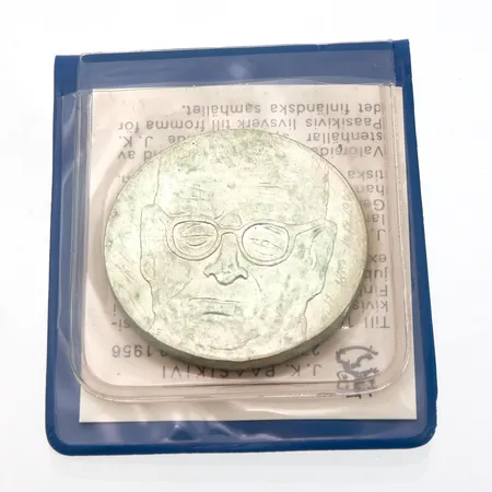 Juhlaraha, J.K Paasikivi, 100 vuotta, vuodelta 1970, nimellisarvo 10 markkaa, 500, Paino: 22,5 g