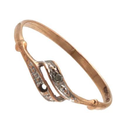 Viallinen kivisormus, 585br,  Paino: 0,8 g