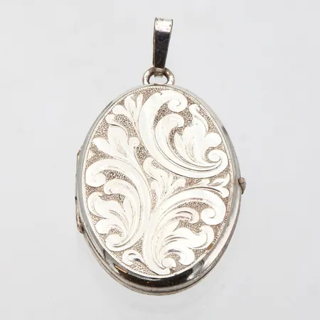 Kuvioitu medaljonki, korkeus 42mm, 835br,  Paino: 13,2 g