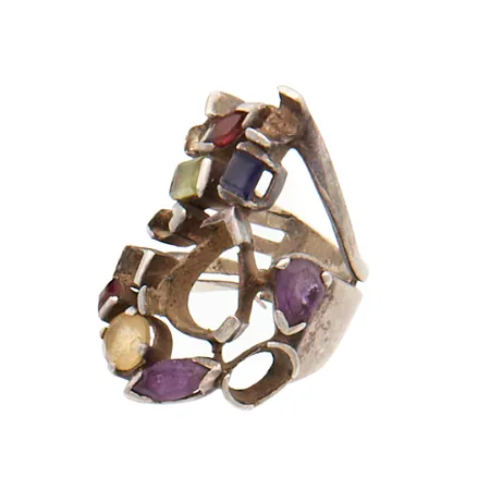 Viallinen kivisormus, 925br, Paino: 15,5 g