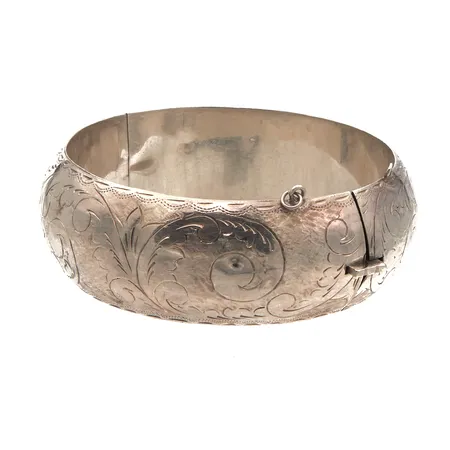 Kuvioitu rannerengas, painaumia, Ø64mm, 925, Paino: 35,8 g