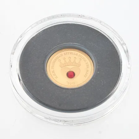 Kultaraha kivellä, 1 dollar, Ruotsin prinsessa Estelle 2012, 999br, Paino: 0,5 g