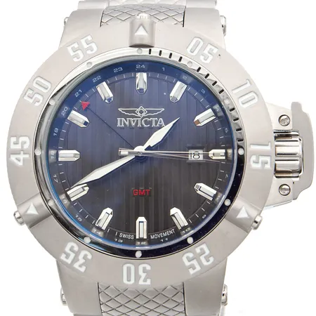 Teräsrannekello Invicta Subaqua, 37212, Ø 50mm, quartz, rannekkeen pituus 185mm, mukana mikrokuituliina ja laatikko.