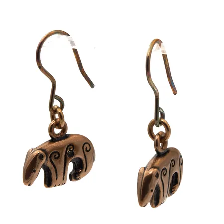 Korvakorut Kalevala koru, Kalevan karhu, korkeus 27mm, pronssia