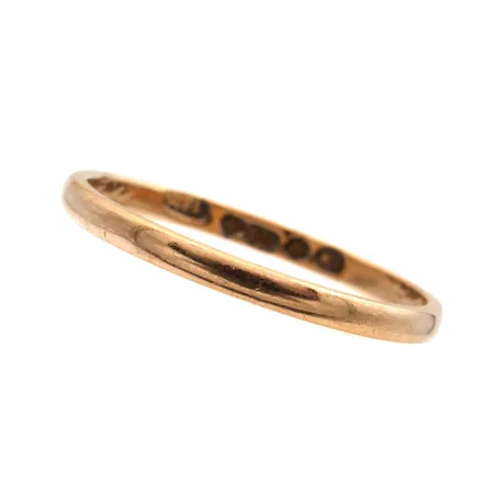 Sileä sormus, koko 18, kaiverrettu, 750, Paino: 1,7 g