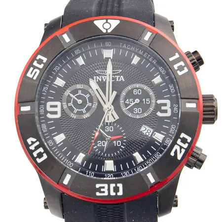 Teräsrannekello Invicta Pro diver, quartz, malli 19825, Ø 50mm, pituus 230mm, laatikko.