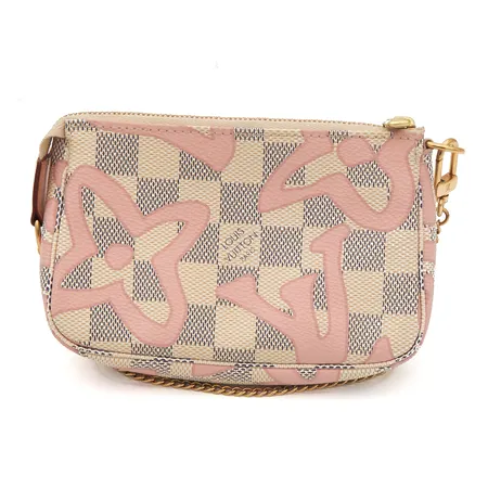 Laukku Louis Vuitton, Mini Pochette, N60051, Made in France,  käytöstä aiheutunutta kulumaa, SF1117, mitat 3x10x15cm,  kuitti, dustbag ja laatikko.