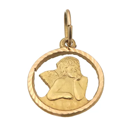 Enkeli-riipus, korkeus 18mm, 585, Paino: 0,8 g