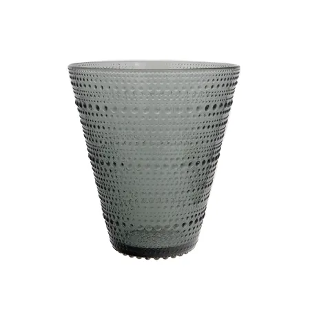 Lasimaljakko, Kastehelmi, Iittala, design Oiva Toikka, korkeus 154mm, harmaa