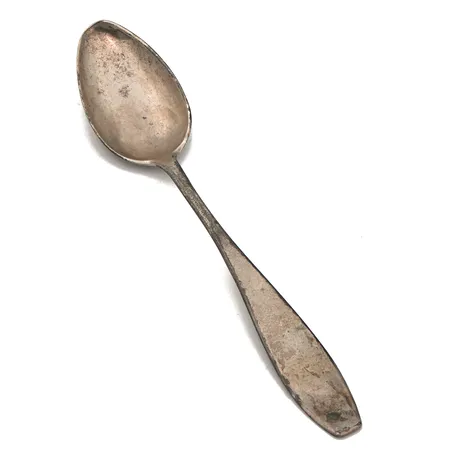 Kahvilusikka, Matta, kaiverrettu, pituus 132mm, 813h,  Paino: 13,5 g