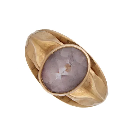 Kivisormus, koko 18, kivessä kulumaa, 585br, Paino: 2,4 g