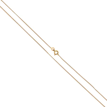 Panssarikaulaketju, pituus 38cm, leveys 1mm, 585, Paino: 1,1 g