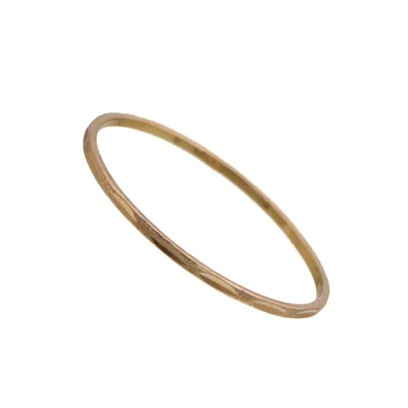 Kuvioitu sormus, koko 19¾, 585 leimaamaton, Paino: 0,7 g