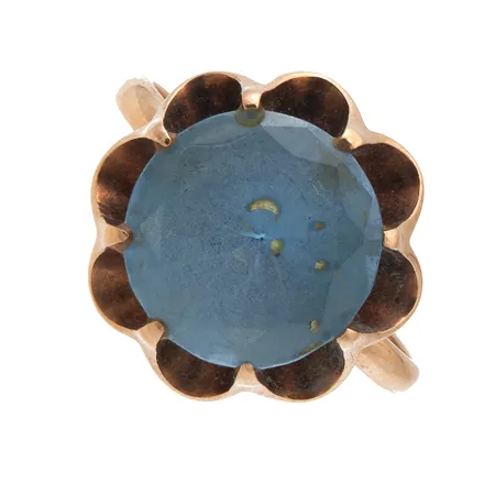 Kivisormus, kaiverrettu, koko 18¾, 585br,  Paino: 4,7 g