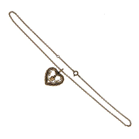 Kaulakoru Kalevala, Talon sydän, pituus 42,5-45,5cm, riipuksen korkeus 31mm, pronssia