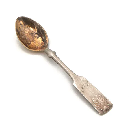 Suolalusikka, Musla, kaiverrettu, pituus 72mm, 813, Paino: 3,9 g