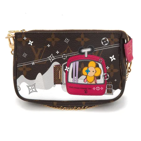 Laukku Louis Vuitton, Mini Pochette, M68490, Made in France,  SF2169, mitat 3x10x15cm,  kuitti, dustbag ja laatikko.