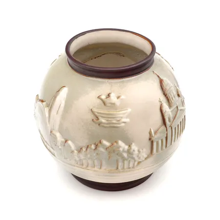 Helsinki-maljakko Arabia, korkeus 150mm, Ø 150mm, leimattu Helsinki 3.