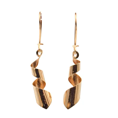 Korvakorut, korkeus 30mm, tekijänleima VR (Kultasepänliike Rantanen Oy), 585, Paino: 0,8 g