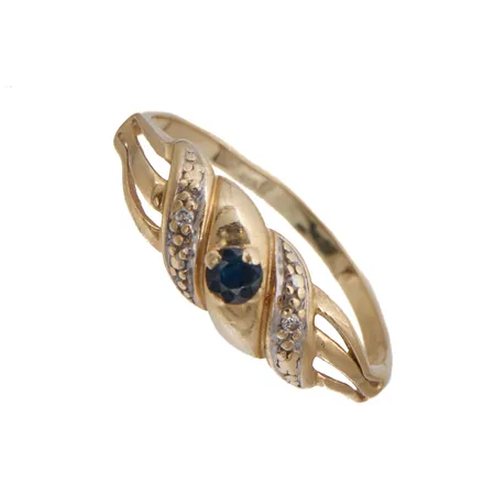 Viallinen kivisormus, 585br, Paino: 1,3 g