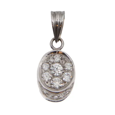 Timanttiriipus 2xn.0.09ct 2xn.0.03ct 3xn.0.01ct 5xn.0.005ct, korkeus 23mm, 585 valkokulta, Paino: 2,3 g