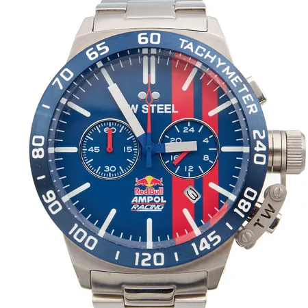 Teräsrannekello TW STEEL Red Bull AMPOL RACING, quartz, malli CS121, Ø 45mm, pituus 180mm, laatikko.