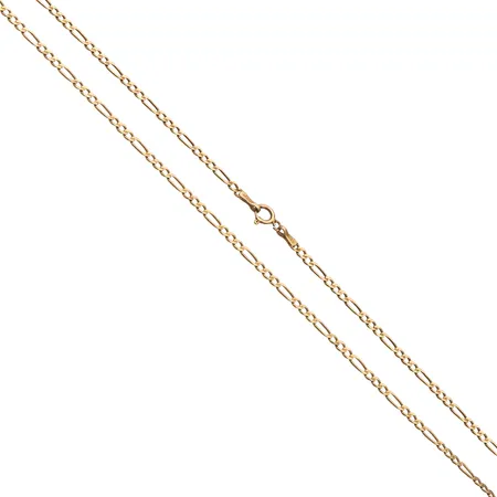 Figaro-kaulaketju, pituus 68cm, 585, lukko viallinen, Paino: 5,4 g