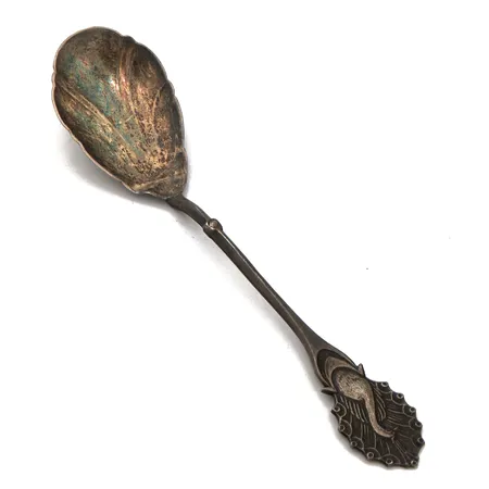 Sokerilusikka, kaiverrettu, pituus 120mm, 813h,  Paino: 10,8 g