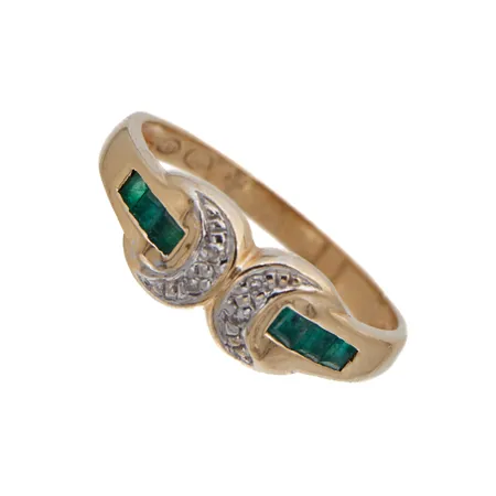 Kivisormus timanteilla, 4xn.0.005ct, koko 17, 585br, Paino: 2,3 g