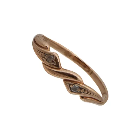 Viallinen kivisormus, 585br leimaamaton,  Paino: 1,2 g