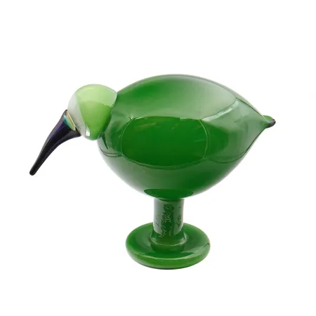 Lasilintu Iittala, Ibis, Birds by Toikka, koko 165x205mm, signeeraus O. Toikka Iittala, vihreä. Ei lähetetä