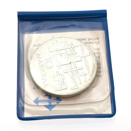 Juhlaraha, Suomen itsenäisyyden kunniaksi 1917-1967, nimellisarvo 10mk, 900, Paino: 24,1 g