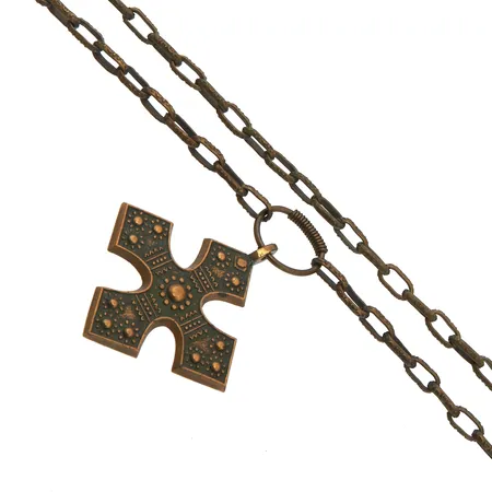 Kaulakoru, Kalevala, pituus 60c,  riipuksen korkeus 63mm, pronssia 