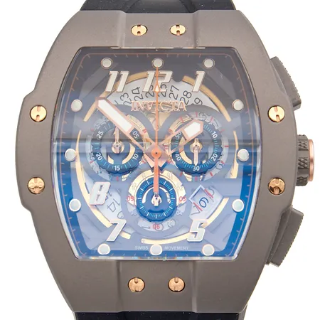 Titaanirannekello Invicta Juan Manuel Correa, quartz, le: 0149 / 1000, Ø 47mm, pituus 230mm, laatikko.