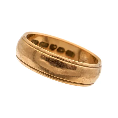 Sormus, koko 17½, kaiverrettu, 750, Paino: 5,7 g