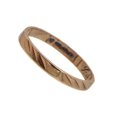 Kuvioitu sormus, koko 16, kaiverrettu, 585, Paino: 1,1 g