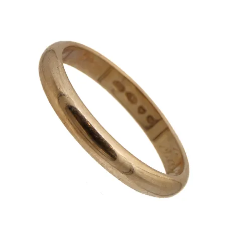 Sileä sormus, koko 17, kaiverrettu, 585,  Paino: 2,5 g