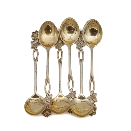 Kuusi kahvilusikkaa, pituus 117mm, 830, Paino: 41 g