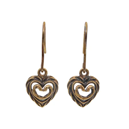 Korvakorut Kalevala, Talon sydän, korkeus 25mm, leveys 10mm, pronssia