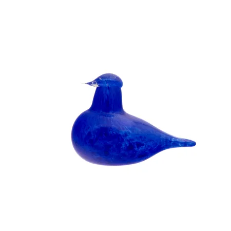 Lasilintu, Hippiäinen, korkeus 44mm, signeeraus O. Toikka Nuutajärvi, sininen