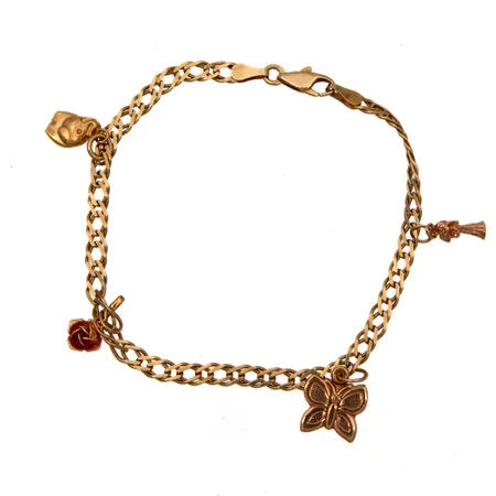 Ranneketju maskoteilla, pituus 190mm, 585,  Paino: 5,6 g