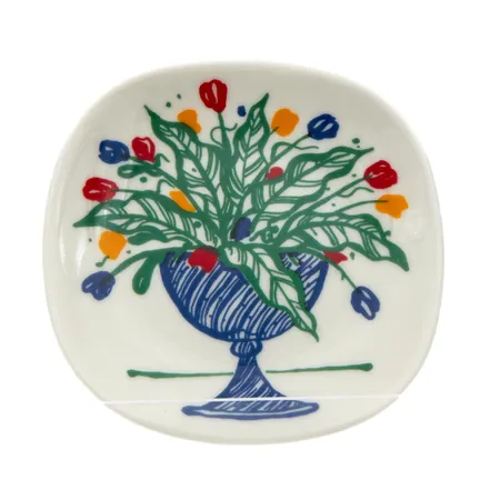 Seinälautanen, Arabia, Cumulus, Heikki Orvola, mitat 12x12cm