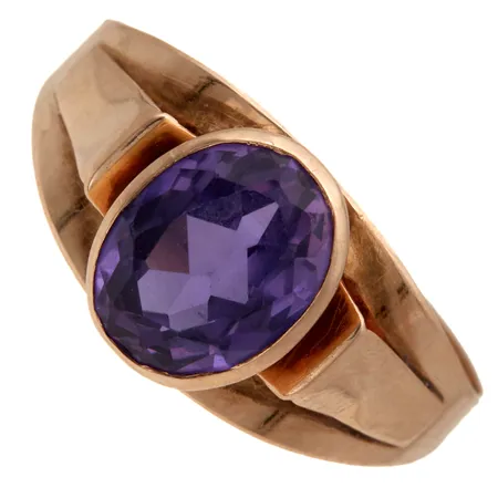 Kivisormus, pientä kulumaa, koko 20½, 585br, Paino: 2,6 g