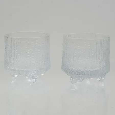 Kaksi lasia, Ultima Thule, Iittala, korkeus 7cm, Ø 70mm