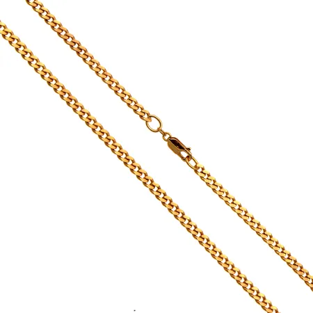 Panssarikaulaketju, pituus 50cm, leveys 3,9mm, 585, Paino: 21,5 g