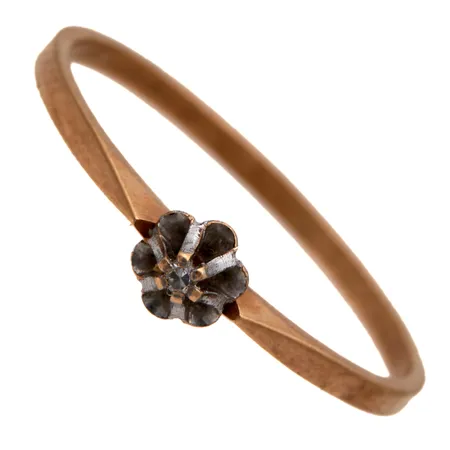 Timanttisormus 1xn.0.005ct, koko 17½, 585, Paino: 1 g