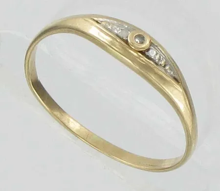 Timanttisormus1xn.0.005ct, viallinen, 585, paino 1,3g Vikt: 1,3 g